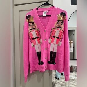 Queen of Sparkles Pink Nutcracker Cardigan Sz Large